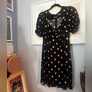 Reformation Polka Dot Dress size 10 HAS BEEN ALTERED